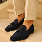 Suede Loafers With Tassels