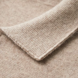 Polo Cardigan With Zip Made of Ultra-fine Merino Wool