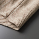 Polo Cardigan With Zip Made of Ultra-fine Merino Wool