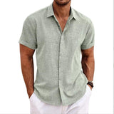 Short-sleeved Linen Shirt