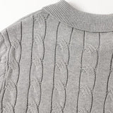 Polo Shirt With Knitted Trim and Knitting