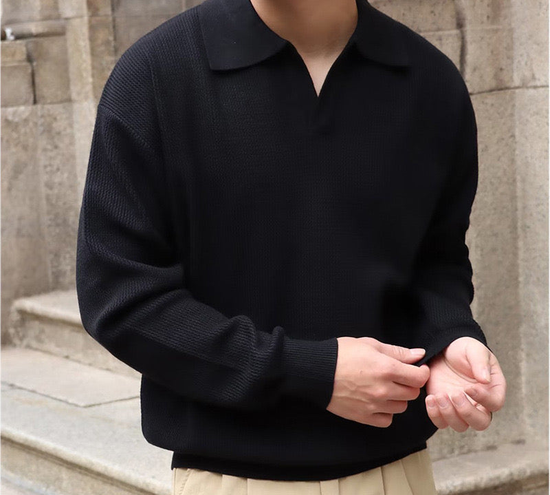 Oultiers V-neck Polo Shirt