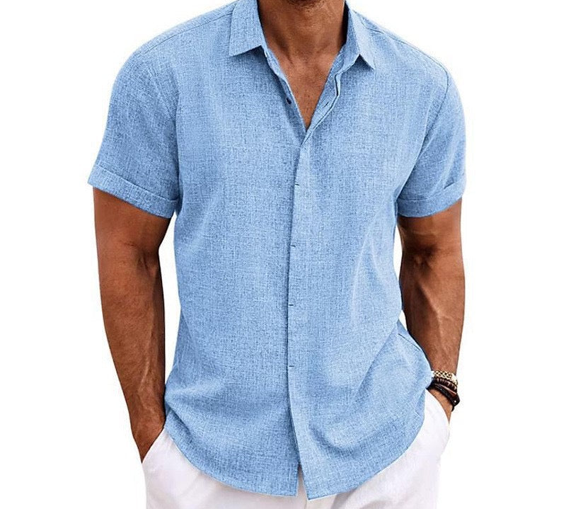 Short-sleeved Linen Shirt