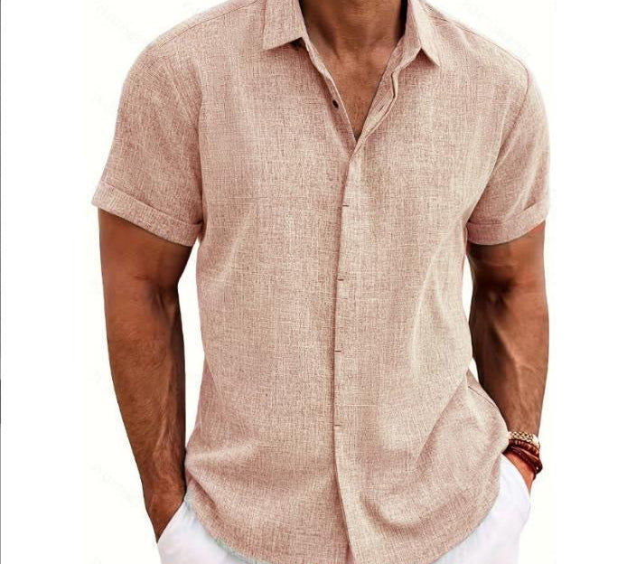 Short-sleeved Linen Shirt