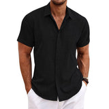 Short-sleeved Linen Shirt