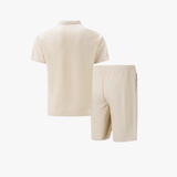 Outliers Zip-Up Polo and Soft Knit Shorts