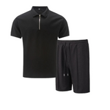Outliers Zip-Up Polo and Soft Knit Shorts