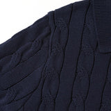 Polo Shirt With Knitted Trim and Knitting