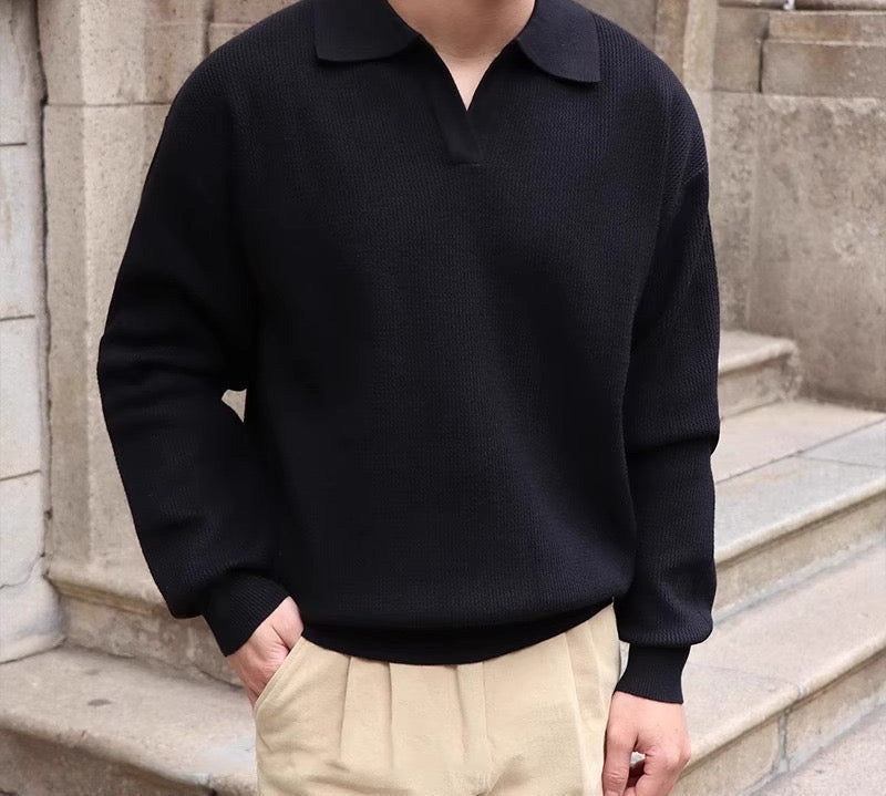 Oultiers V-neck Polo Shirt