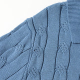 Polo Shirt With Knitted Trim and Knitting