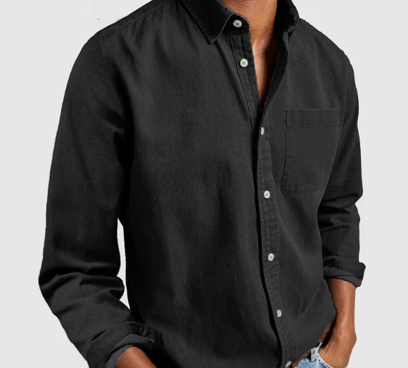 Outliers Cotton Denim Blend Shirt