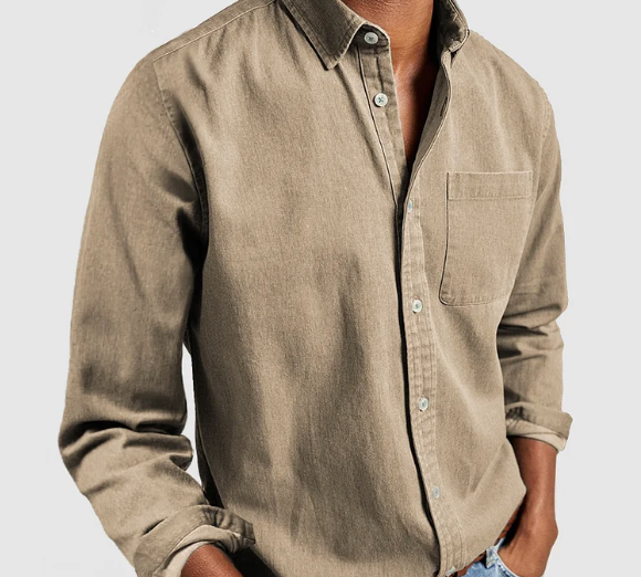 Outliers Cotton Denim Blend Shirt