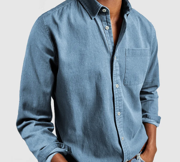 Outliers Cotton Denim Blend Shirt