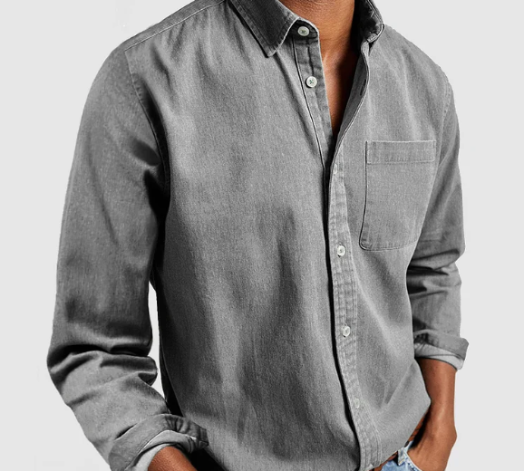 Outliers Cotton Denim Blend Shirt
