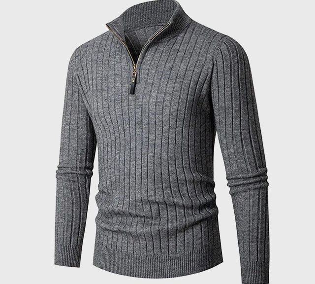 Outliers High-neck Sweater With Half Zip