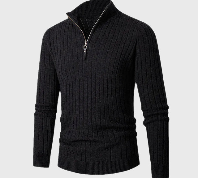 Outliers High-neck Sweater With Half Zip